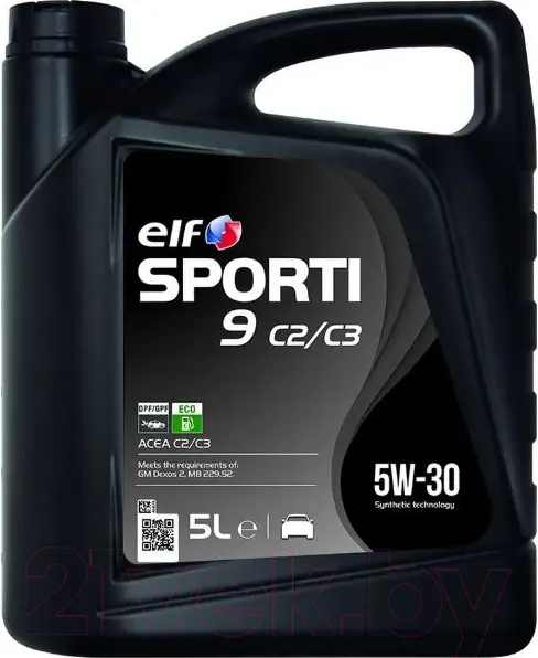 Моторное масло Elf Sporti 9 5W30 C2/C3 / 214253 (5л)